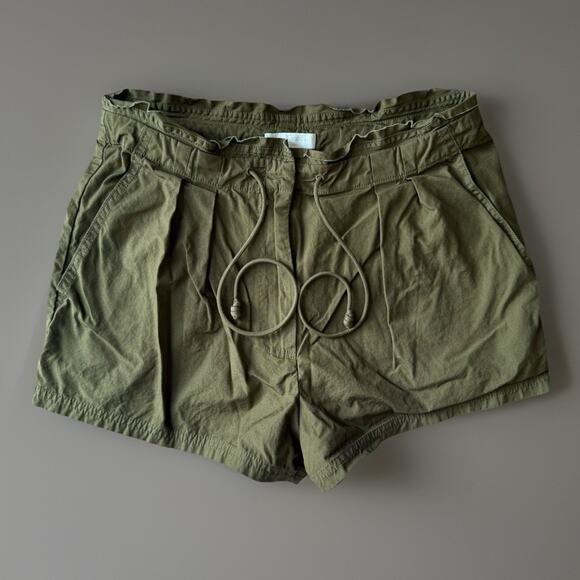 Ulla Johnson Shorts 28 Green 2.5 Inseam New York Military Designer Glam Boho - Picture 1 of 7